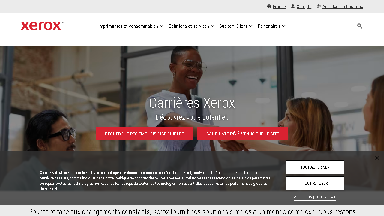 Capture d'écran de http://www.xerox.fr/jobs/frfr.html 